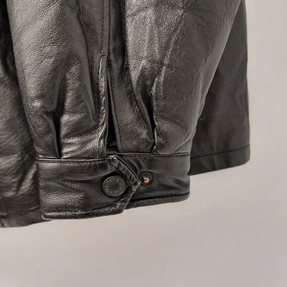 (N87103-1) Pelle Pelle Cuir Leather Coat Sz: XL - Picture 4 of 7